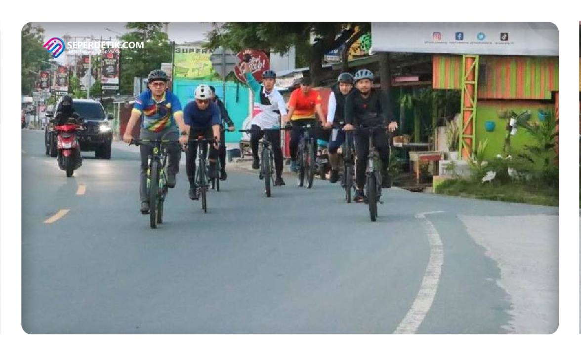 Kejaksaan Tinggi Sulawesi Tengah (Kejati Sulteng) kembali menggelar olahraga sepeda santai . FOTO : Istimewa.