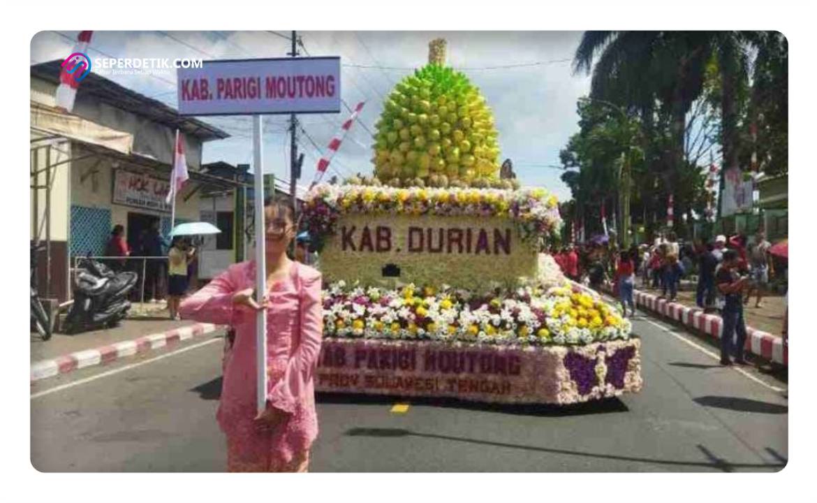 Float Milik Pemda Parigi Moutong Jadi Perhatian Masyarakat Tomohon di Parade TIFF. FOTO : Istimewa