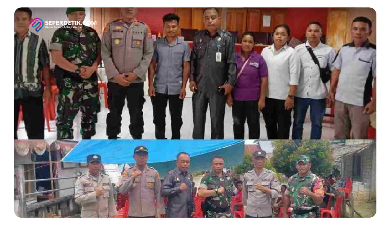TNI Polri melaksanakan pengamanan kegiatan pemilihan Kepala Desa Pergantian Antar Waktu di Desa Garuga. FOTO : Muh.amrillah mokoagow