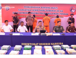 Kapolda Sulteng Pimpin Pemusnahan Sabu Seberat 20 Kg Jaringan Internasional