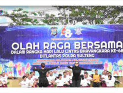 Sambut Hari Lalu Lintas Bhyangkara ke 68, Polda Sulteng Gelar Olahraga Bersama
