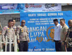 Ditengah Musim Kemarau Panjang, Perwira Polri SIP 49 Hadir ditengah Warga berbagi Sumur Bor