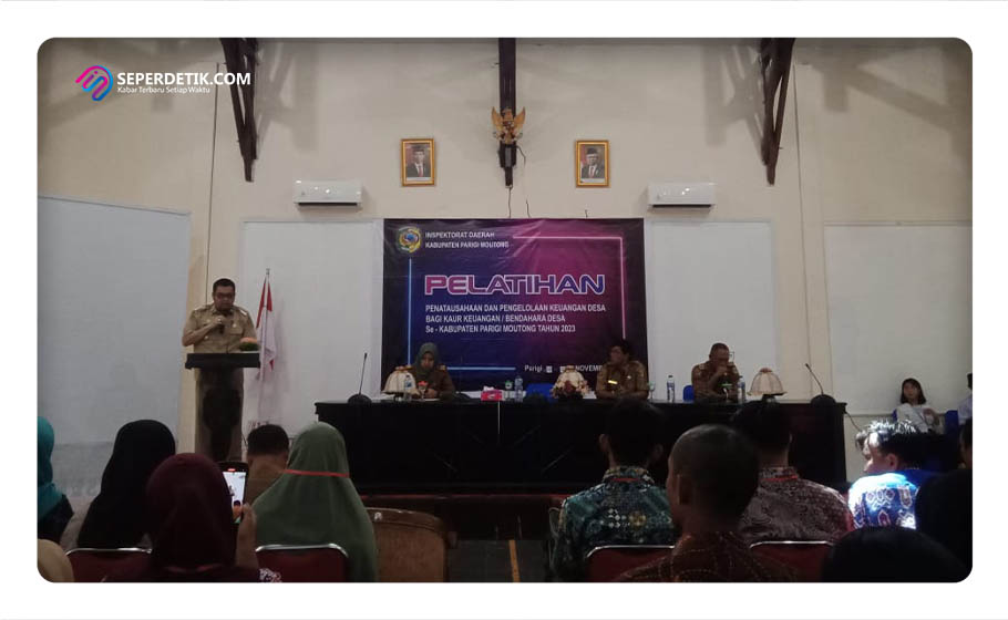 Pj Bupati Richard Arnaldo Buka Pelatihan Penatausahaan Dan Pengelolaan Keuangan Desa Se-Kabupaten Parigi Moutong | Foto : Istimewah