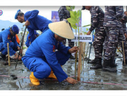 Bersih pantai dan tanam mangrove cara Ditpolairud Polda Sulteng peringati HUT ke-73 Polairud Polri