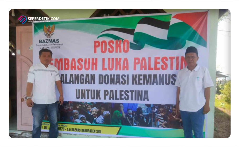 Relawan Baznas Sigi mendistribusikan bantuan kemanusiaan untuk warga Palestina yang terkena dampak serangan Israel. | Foto : Istimewah