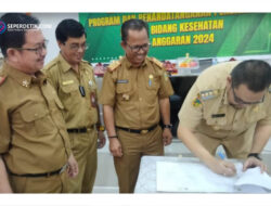 Evaluasi Persiapan Pelaksanaan Program dan Penandatanganan Perjanjian Kinerja Bidang Kesehatan Tahun Anggaran 2024