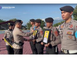 Dirsamapta Polda Sulteng Pimpin Upacara PTDH Dua Personel Ditsamapta