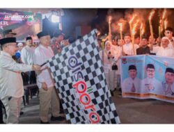 Bupati Amirudin Lepas 40 Peserta Pawai Obor Sambut Hari Raya Idul Adha 1445 H
