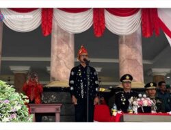 Upacara Peringatan Hari lahir pancasila Dilaksanakan di halaman kantor Bupati Parigi Moutong
