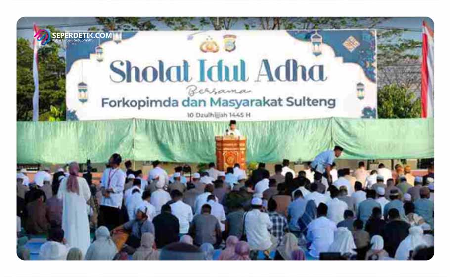 Polda Sulteng Gelar Shalat Idul Adha Bersama Unsur Forkopimda | Foto Istimewa