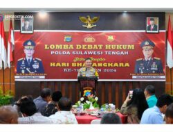 5 Perguruan Tinggi Meriahkan Lomba Debat Hukum Hari Bhayangkara ke-78 Polda Sulteng