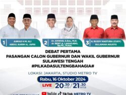 Perbedaan Pandangan Terkait Tempat Debat Pilgub Sulteng 2024: Anwar Hafid Tak Persoalkan Lokasi