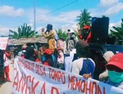 Aksi Damai Forum Kades Di Dua Kecamatan Menuntut Penutupan PETI Di Hulu Sungai Taopa
