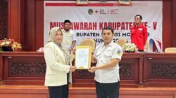Hj. Hestiwati Yahya Nanga Nahkodai PMI Parimo Periode 2025-2030 Hasil Musyawarah Kabupaten Ke-V