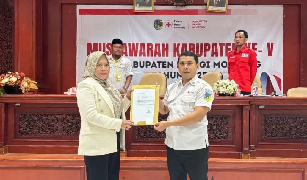 Hj. Hestiwati Yahya Nanga Nahkodai PMI Parimo Periode 2025-2030 Hasil Musyawarah Kabupaten Ke-V